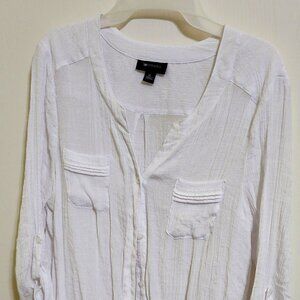 White button up blouse